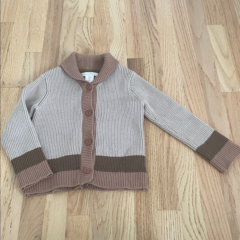 🍁Kids Tommy Bahama Brown and Cream Knit Cardigan